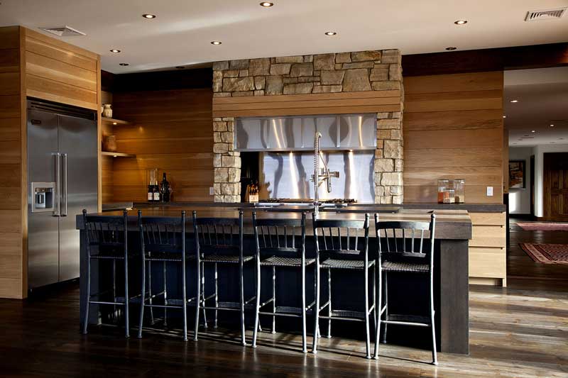 Cuisine sur mesure avec îlot central et bar - Moine Urbain